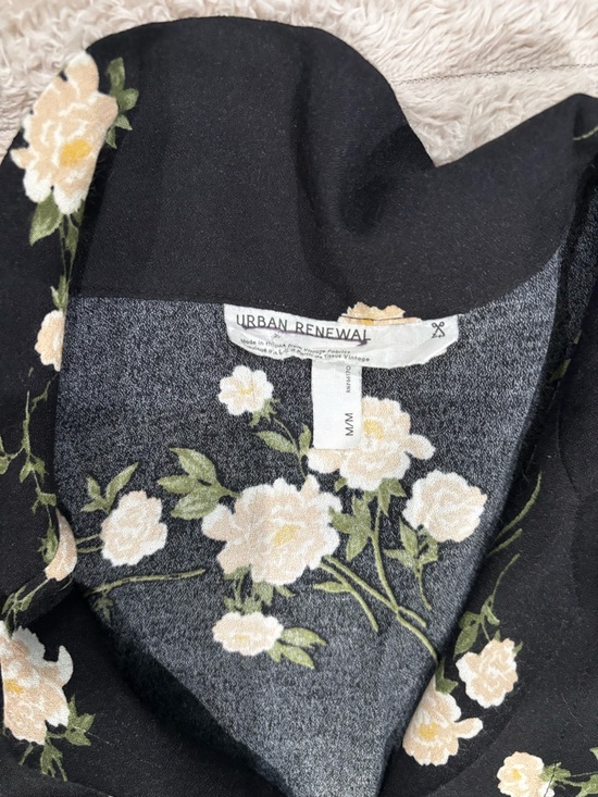 Urban Renewal Black Mini Dress with White Floral Print - Picture 5 of 6